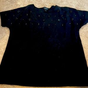 Black jewel J Crew top